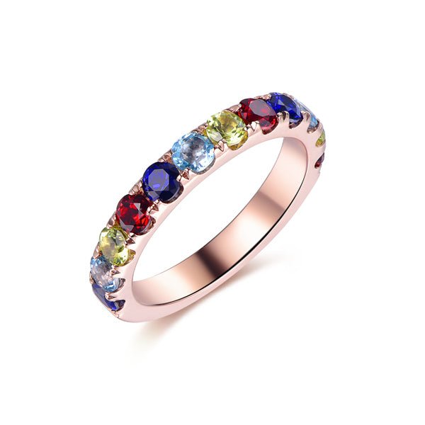 July Birthstone / Stackable Mother's Ring - Ruby Red Opal Iridescent Glow Ring - Custom Options - Please choose newest Ring Size & Type