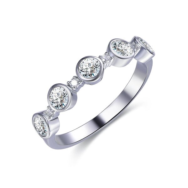 Moissanite bubble ring band buy