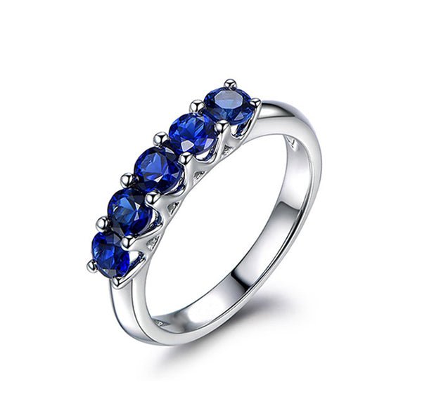 Natural Lapis popular and Green Sapphire Bracelet Solid 14k White Gold, 7