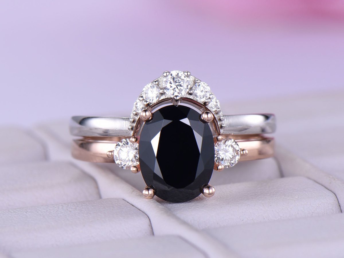 Black Spinel Band Ring | Eternity Band Ring | Gemstone Band Ring | Modern Band Ring | offers Gift For Her | Wedding & Engagement Band