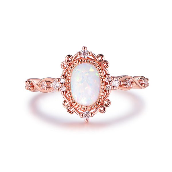 14k Gold Opal Engagement Ring Oval Shaped Opal Gemstone Wedding good Ring Art Deco Opal Bridal Ring For Women Antique Filigree Style Wedding Ring