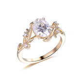 1.2ct Oval Moissanite Engagement Vine Ring 14K Gold - Lord of Gem Rings