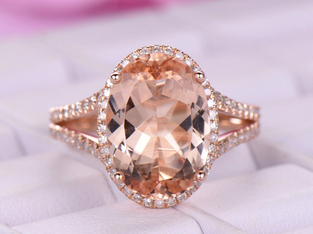 18K Rose Gold Morganite 3P 2024 Ring 17 S7