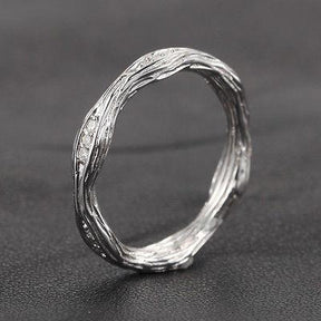 Art Deco Diamond Hand Crafted Twig Eternity Wedding Band - Lord of Gem Rings