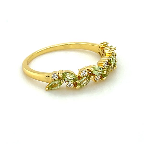 August Birthstone Band Marquise Peridot Band - Lord of Gem Rings