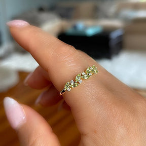 August Birthstone Band Marquise Peridot Band - Lord of Gem Rings