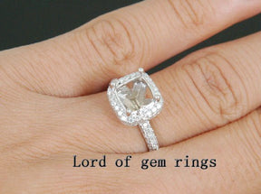 Reserved for af992012, Custom Semi Mount Engagement Ring, for 5.9mm Round - Lord of Gem Rings