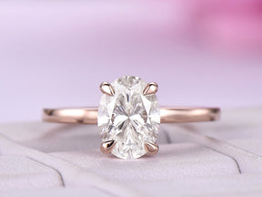 Reserved for Anna-Oval 7x9mm Moissanite Engagement Ring 14K Yellow Gold & Moissanite Wedding Band - Lord of Gem Rings