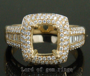 Reserved for Bruce VS Diamond Semi Mount Ring 18K Rose Gold Emerald Cut - Lord of Gem Rings