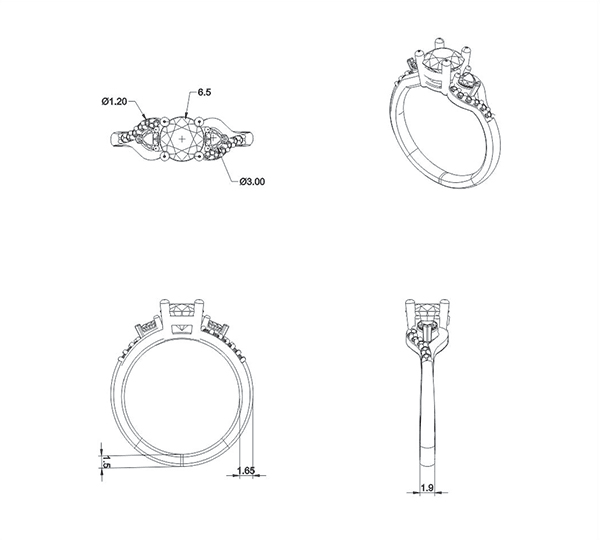 Reserved for David- Custom Blank Mount Ring - Lord of Gem Rings