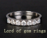 Reserved for Yi - 0.66ct.w Seven - Stone Diamond Wedding Band 14K White Gold - Lord of Gem Rings