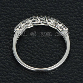 Reserved for Yi - 0.66ct.w Seven - Stone Diamond Wedding Band 14K White Gold - Lord of Gem Rings