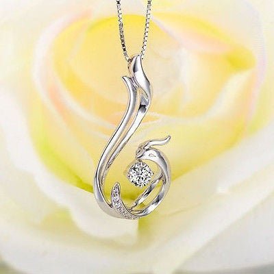 Unique Phoenix Design Diamond Pendant Necklace in 18K Gold - Lord of Gem Rings